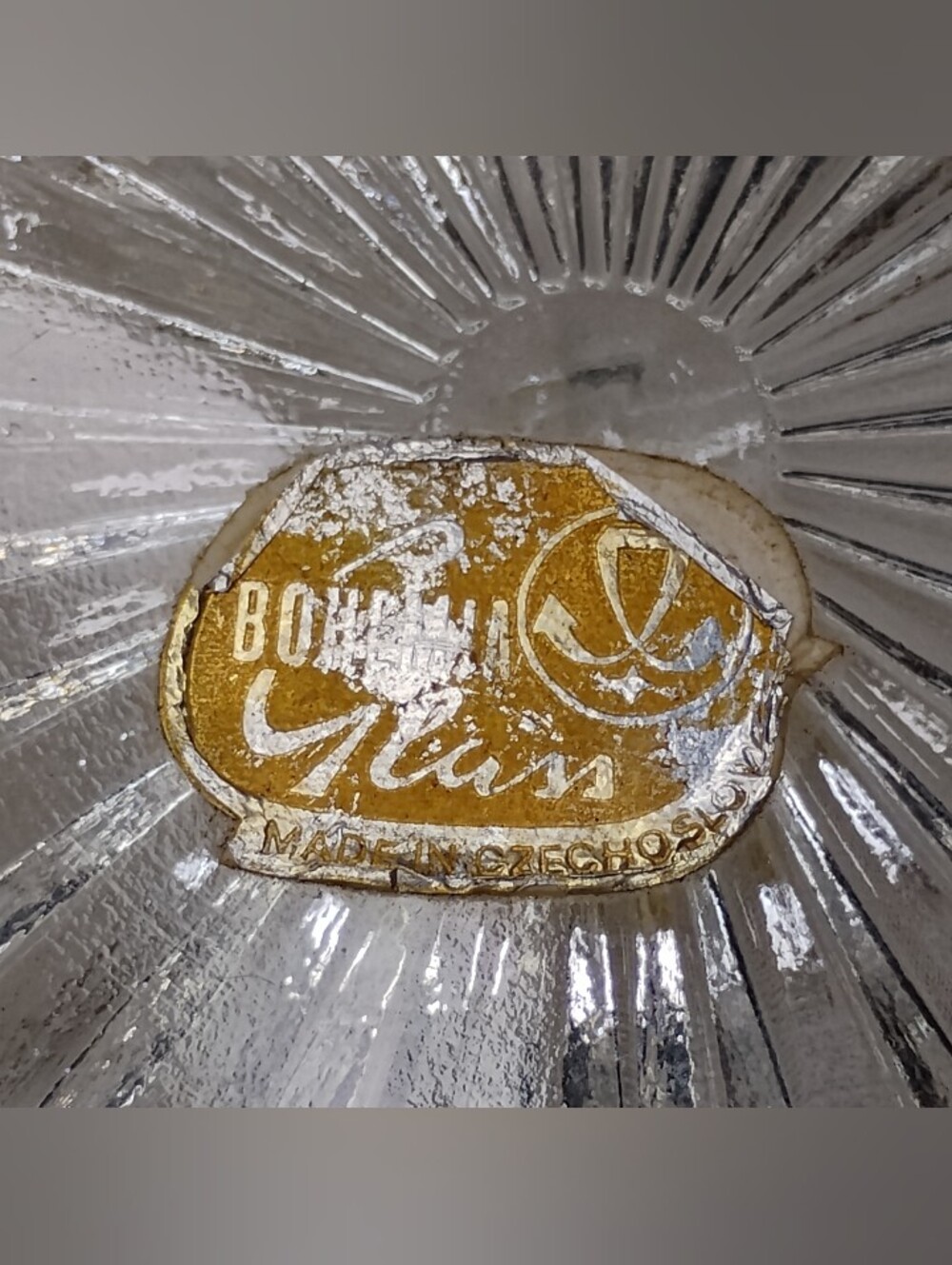Vintage Bohemia Glass Czechoslovakian Crystal Coasters Set With Gold Plated Cart - Picture 13 of 16